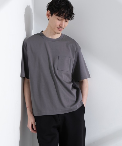 NANO universe(ナノユニバース)の「アンチスメル BIGTシャツ 半袖(Tシャツ/カットソー・メンズ・グレー/ブルーグリーン/ブラック/ホワイト・L/M/S)」の3枚目の写真