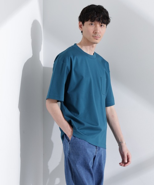 NANO universe(ナノユニバース)の「アンチスメル BIGTシャツ 半袖(Tシャツ/カットソー・メンズ・グレー/ブルーグリーン/ブラック/ホワイト・L/M/S)」の4枚目の写真
