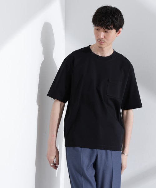 NANO universe(ナノユニバース)の「アンチスメル BIGTシャツ 半袖(Tシャツ/カットソー・メンズ・グレー/ブルーグリーン/ブラック/ホワイト・L/M/S)」の2枚目の写真
