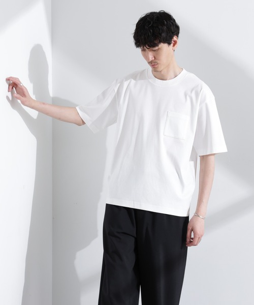NANO universe(ナノユニバース)の「アンチスメル BIGTシャツ 半袖(Tシャツ/カットソー・メンズ・グレー/ブルーグリーン/ブラック/ホワイト・L/M/S)」の7枚目の写真