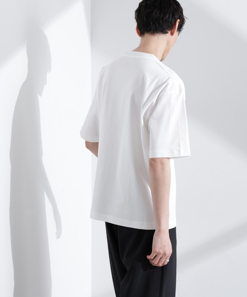 NANO universe(ナノユニバース)の「アンチスメル BIGTシャツ 半袖(Tシャツ/カットソー・メンズ・グレー/ブルーグリーン/ブラック/ホワイト・L/M/S)」の9枚目の写真