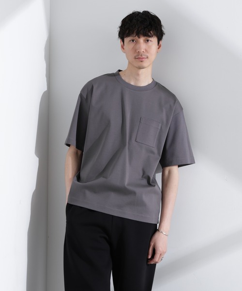 NANO universe(ナノユニバース)の「アンチスメル BIGTシャツ 半袖(Tシャツ/カットソー・メンズ・グレー/ブルーグリーン/ブラック/ホワイト・L/M/S)」の21枚目の写真