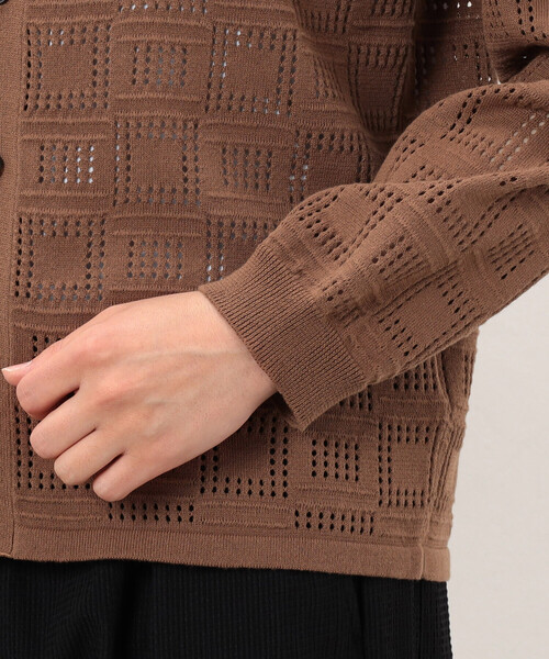 COMME CA ISM(コムサイズム)の「メッシュ編み ポロカーディガン(カーディガン/ボレロ・メンズ・ブラック/ブラウン/ネイビー・MEDIUM/LARGE)」の18枚目の写真