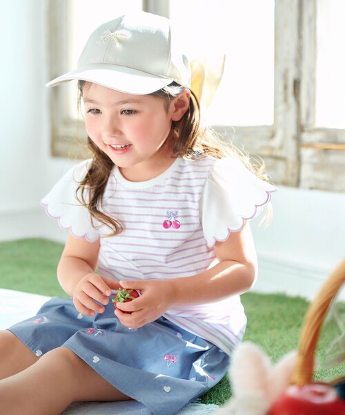 ANY（エニィ）の「【日よけ付き】リボンキャップ（キャップ・キッズ・ブラック系/アイボリー系/ライラック系・54/56/52）」の9枚目の写真