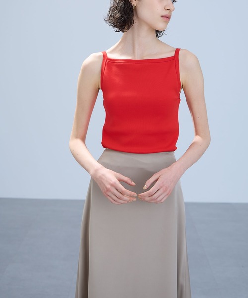 N.O.R.C（ノーク）の「カップ付きニットトップス【BEAUTY AIRY】（キャミソール・レディース・ブラック/レッド/ネイビー・フリー）」の3枚目の写真