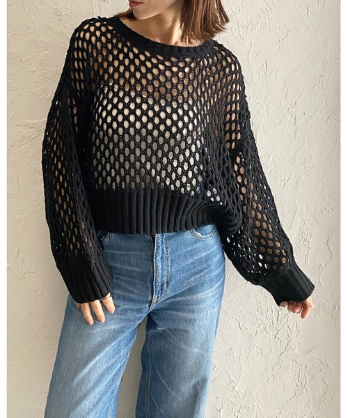 jaded london シアーニット　メッシュニット　トップス jaded london シアーニット メッシュニット トップス 起毛シアー