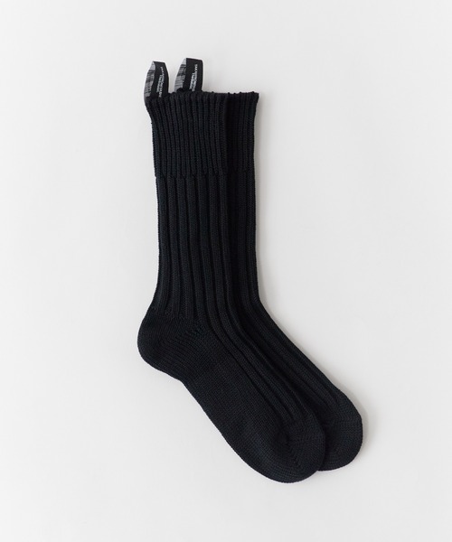 TAKAHIROMIYASHITATheSoloIst.（タカヒロミヤシタザソロイスト）の「TAKAHIROMIYASHITATheSoloIst./タカヒロミヤシタザソロイスト.×decka Quality socks/デカクオリティソックス middleweight ribbed mid socks. 靴下（ソックス/靴下・メンズ・ブラック/ホワイト・25-28）」の9枚目の写真