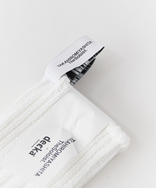 TAKAHIROMIYASHITATheSoloIst.（タカヒロミヤシタザソロイスト）の「TAKAHIROMIYASHITATheSoloIst./タカヒロミヤシタザソロイスト.×decka Quality socks/デカクオリティソックス middleweight ribbed mid socks. 靴下（ソックス/靴下・メンズ・ブラック/ホワイト・25-28）」の13枚目の写真