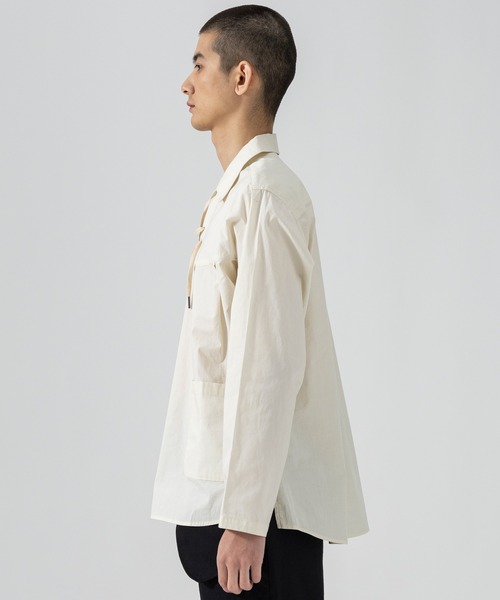 D.Nart.Ampta(ディーナ―トアンプタ)の「D.Nart.Ampta(ディー・ナート・アンプタ)Skipper Shirt 長袖シャツ ロングスリーブシャツ スキッパーシャツ(シャツ/ブラウス・メンズ・ネイビー/ホワイト/ブラック・M/S)」の4枚目の写真