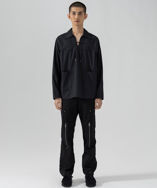D.Nart.Ampta(ディーナ―トアンプタ)の「D.Nart.Ampta(ディー・ナート・アンプタ)Skipper Shirt 長袖シャツ ロングスリーブシャツ スキッパーシャツ(シャツ/ブラウス・メンズ・ネイビー/ホワイト/ブラック・M/S)」の10枚目の写真