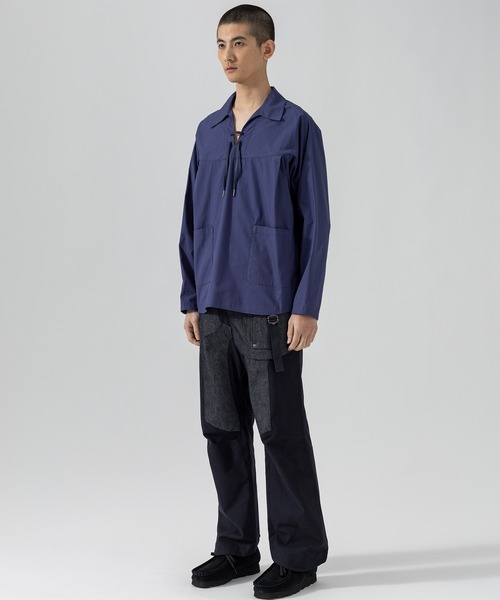 D.Nart.Ampta(ディーナ―トアンプタ)の「D.Nart.Ampta(ディー・ナート・アンプタ)Skipper Shirt 長袖シャツ ロングスリーブシャツ スキッパーシャツ(シャツ/ブラウス・メンズ・ネイビー/ホワイト/ブラック・M/S)」の14枚目の写真