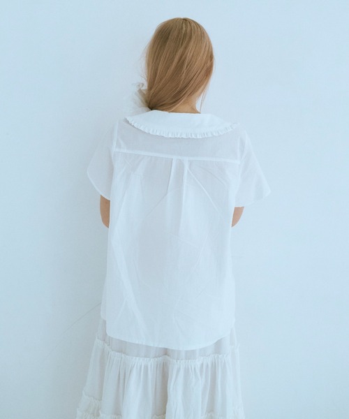 セール】frill round collar blouse / フリルラウンドカラー
