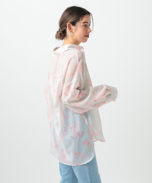 BAYFLOW（ベイフロー）の「ニュアンスパターンロングスリーブシャツ（シャツ/ブラウス・レディース・オフホワイト/ピンク/ミント/イエロー・FREE）」の10枚目の写真