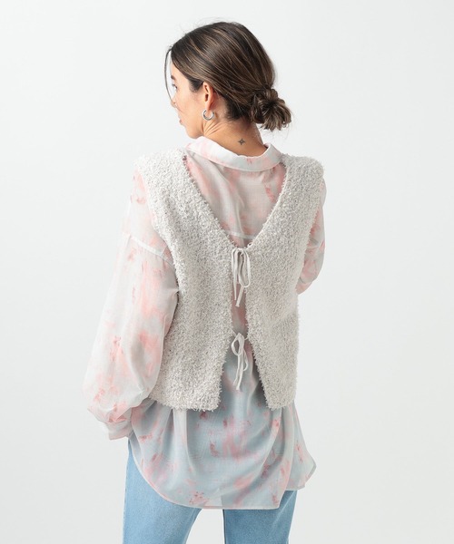 BAYFLOW（ベイフロー）の「ニュアンスパターンロングスリーブシャツ（シャツ/ブラウス・レディース・オフホワイト/ピンク/ミント/イエロー・FREE）」の12枚目の写真