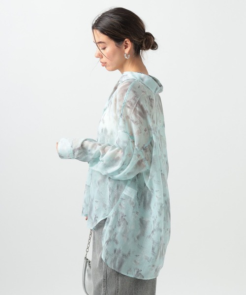 BAYFLOW（ベイフロー）の「ニュアンスパターンロングスリーブシャツ（シャツ/ブラウス・レディース・オフホワイト/ピンク/ミント/イエロー・FREE）」の15枚目の写真