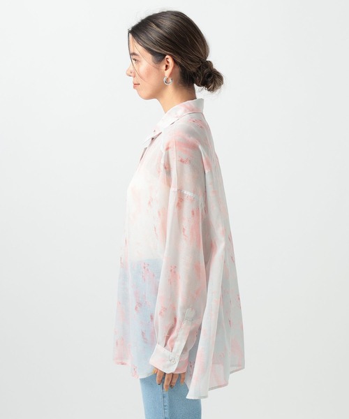BAYFLOW（ベイフロー）の「ニュアンスパターンロングスリーブシャツ（シャツ/ブラウス・レディース・オフホワイト/ピンク/ミント/イエロー・FREE）」の17枚目の写真