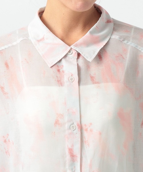 BAYFLOW（ベイフロー）の「ニュアンスパターンロングスリーブシャツ（シャツ/ブラウス・レディース・オフホワイト/ピンク/ミント/イエロー・FREE）」の19枚目の写真