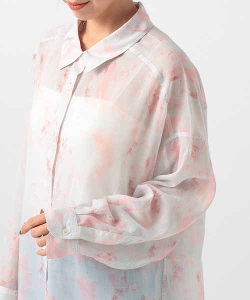BAYFLOW（ベイフロー）の「ニュアンスパターンロングスリーブシャツ（シャツ/ブラウス・レディース・オフホワイト/ピンク/ミント/イエロー・FREE）」の20枚目の写真
