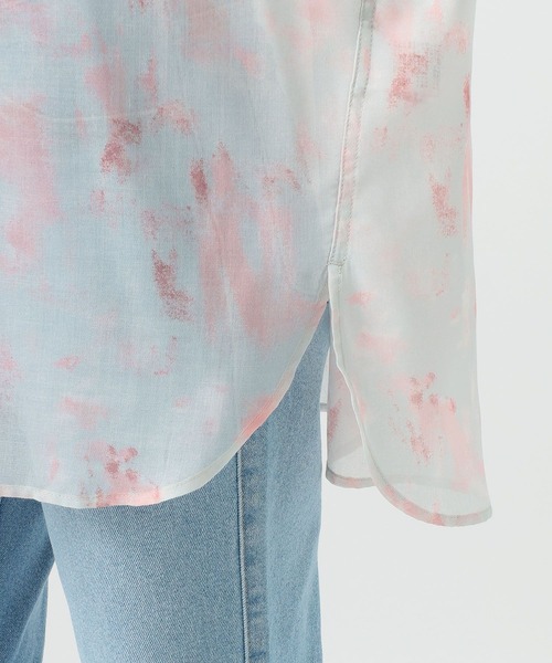 BAYFLOW（ベイフロー）の「ニュアンスパターンロングスリーブシャツ（シャツ/ブラウス・レディース・オフホワイト/ピンク/ミント/イエロー・FREE）」の21枚目の写真