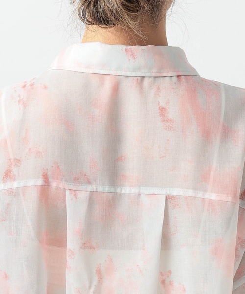 BAYFLOW（ベイフロー）の「ニュアンスパターンロングスリーブシャツ（シャツ/ブラウス・レディース・オフホワイト/ピンク/ミント/イエロー・FREE）」の22枚目の写真