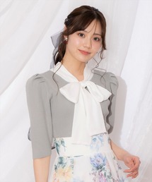 WILLSELECTION | リボンタイ5分袖リブニット(ニット/セーター)