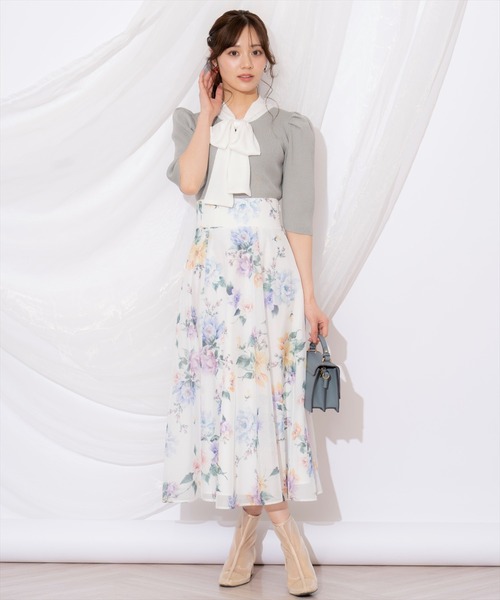 WILLSELECTION（ウィルセレクション）の「リボンタイ5分袖リブニット（ニット/セーター・レディース・アイボリー/ミント/ピンク・FREE）」の19枚目の写真