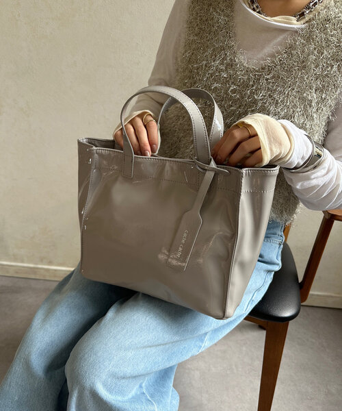 WEB限定】ソフトエナメルショッパーミニ（ショルダーバッグ