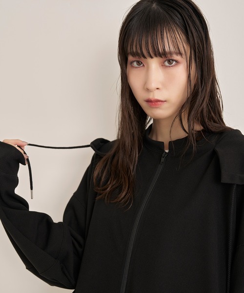 Nora Lily（ノラリリー）の「【Nora Lily】Emboss Full Zip Parka（パーカー・メンズ・ブラック/カーキ/ブラウン・FREE）」の11枚目の写真