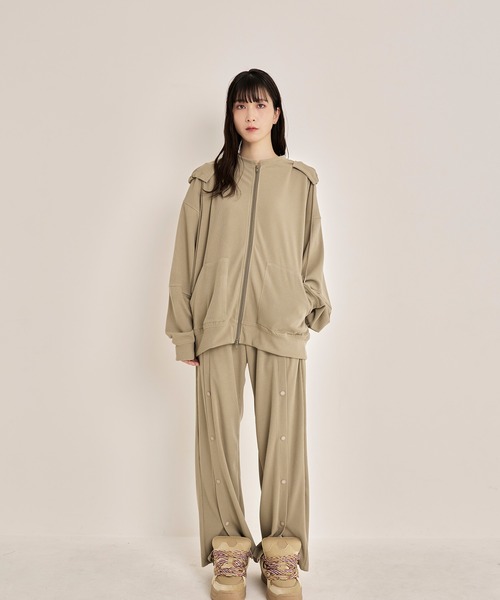 Nora Lily（ノラリリー）の「【Nora Lily】Emboss Full Zip Parka（パーカー・メンズ・ブラック/カーキ/ブラウン・FREE）」の8枚目の写真