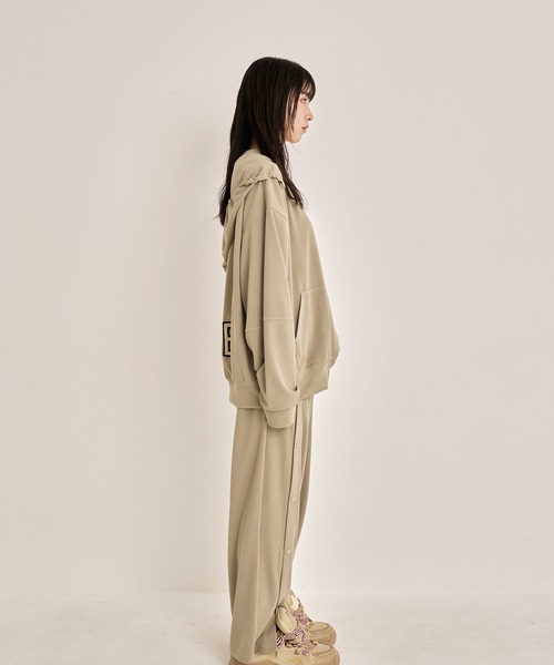 Nora Lily（ノラリリー）の「【Nora Lily】Emboss Full Zip Parka（パーカー・メンズ・ブラック/カーキ/ブラウン・FREE）」の5枚目の写真