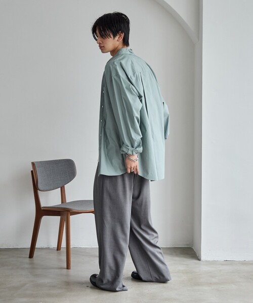 PUBLUX（パブリュクス）の「PUBLUX/パブリュクス タックワイドスラックス(限定展開)（スラックス・メンズ・ブラック/グレー/ネイビー・LARGE/MEDIUM/SMALL）」の11枚目の写真