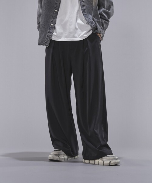 PUBLUX（パブリュクス）の「PUBLUX/パブリュクス タックワイドスラックス(限定展開)（スラックス・メンズ・ブラック/グレー/ネイビー・LARGE/MEDIUM/SMALL）」の13枚目の写真