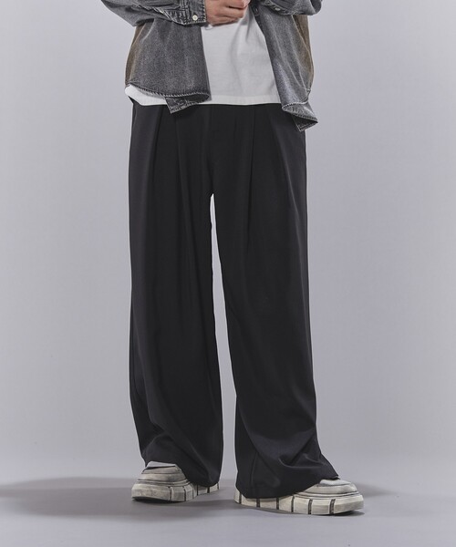 PUBLUX（パブリュクス）の「PUBLUX/パブリュクス タックワイドスラックス(限定展開)（スラックス・メンズ・ブラック/グレー/ネイビー・LARGE/MEDIUM/SMALL）」の16枚目の写真