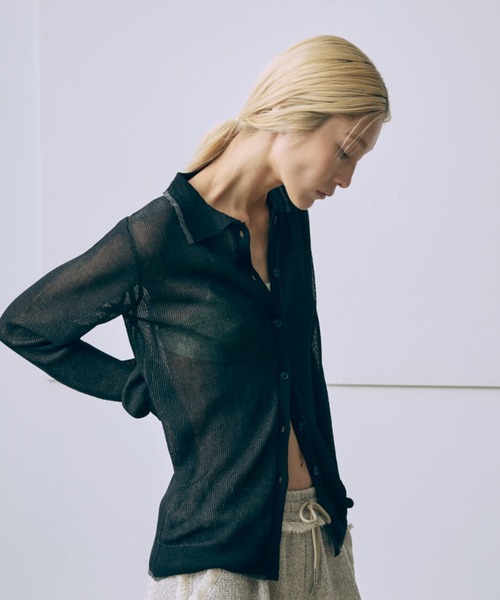 Linen-Feel Color-Block Tunic Cardigan