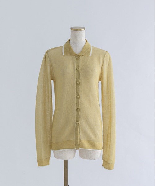 EN NEUME(エンノイム)の「Linen-Feel Color-Block Tunic Cardigan(カーディガン/ボレロ・レディース・イエロー/杢グレー/ブラック・FREE)」の21枚目の写真