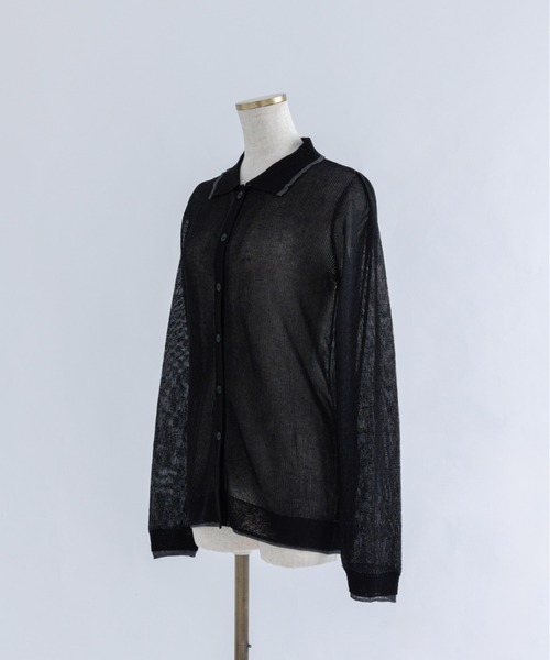 EN NEUME(エンノイム)の「Linen-Feel Color-Block Tunic Cardigan(カーディガン/ボレロ・レディース・イエロー/杢グレー/ブラック・FREE)」の18枚目の写真