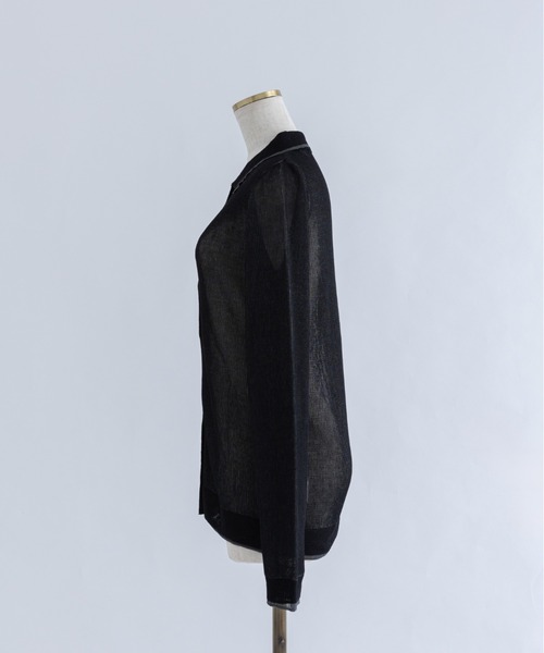 EN NEUME(エンノイム)の「Linen-Feel Color-Block Tunic Cardigan(カーディガン/ボレロ・レディース・イエロー/杢グレー/ブラック・FREE)」の19枚目の写真