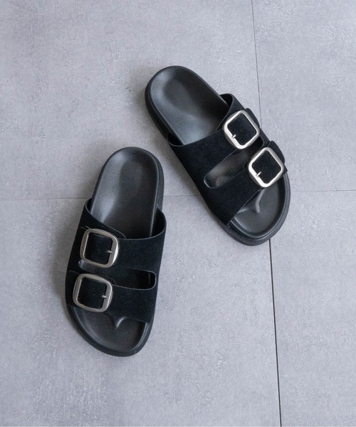 Fabby fabby（ファビィーファビィー）の「2ベルトコンフォートサンダル（サンダル・レディース・ベージュ系その他/ブラック系その他/ブラウン系その他/ブラック/ベージュ・MEDIUM/SMALL/LARGE）」の3枚目の写真