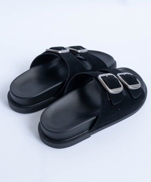 Fabby fabby（ファビィーファビィー）の「2ベルトコンフォートサンダル（サンダル・レディース・ベージュ系その他/ブラック系その他/ブラウン系その他/ブラック/ベージュ・MEDIUM/SMALL/LARGE）」の6枚目の写真