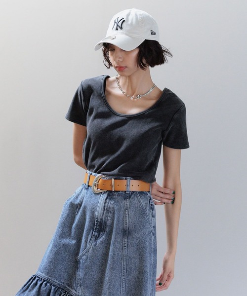 PAGEBOY（ページボーイ）の「ビンテージテレコクルーTシャツ（Tシャツ/カットソー・レディース・チャコールグレー/グリーン系その他/オレンジ系その他/オフホワイト・FREE）」の13枚目の写真