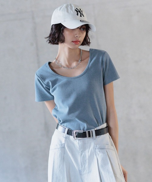 PAGEBOY（ページボーイ）の「ビンテージテレコクルーTシャツ（Tシャツ/カットソー・レディース・チャコールグレー/グリーン系その他/オレンジ系その他/オフホワイト・FREE）」の21枚目の写真