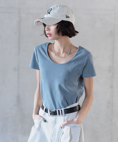 PAGEBOY（ページボーイ）の「ビンテージテレコクルーTシャツ（Tシャツ/カットソー・レディース・チャコールグレー/グリーン系その他/オレンジ系その他/オフホワイト・FREE）」の22枚目の写真