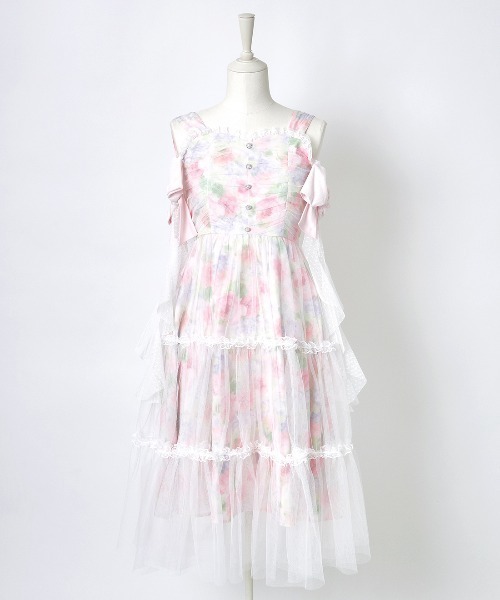 mellfy memory(メルフィーメモリー)の「Angel Playful tulle dress(ワンピース・レディース・ピンク/マルチ・M/S)」の3枚目の写真