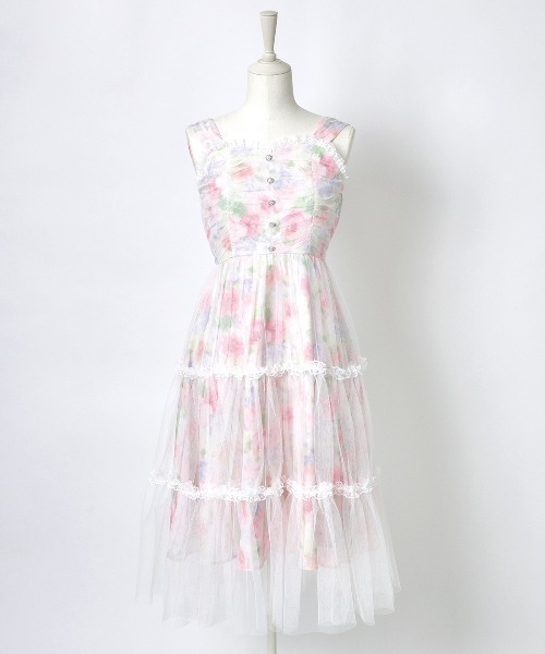 mellfy memory(メルフィーメモリー)の「Angel Playful tulle dress(ワンピース・レディース・ピンク/マルチ・M/S)」の11枚目の写真