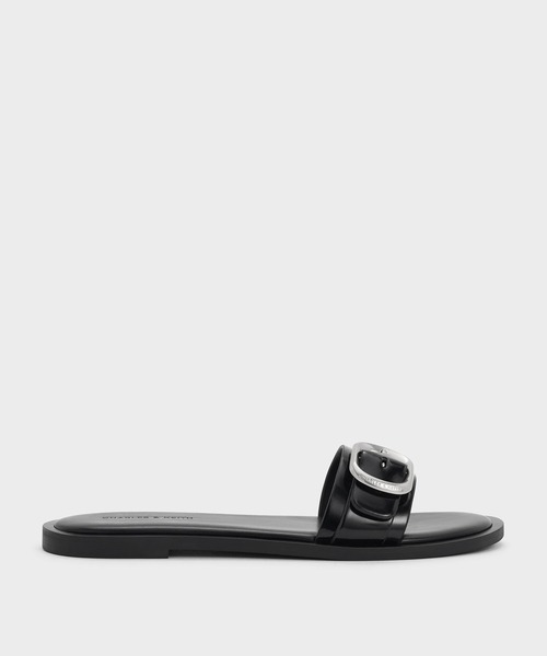 CHARLES & KEITH(チャールズ & キース)の「バックルストラップ スライドサンダル(サンダル・レディース・オフホワイト/ブラック系その他7・23cm/25.5cm/25cm/24.5cm/23.5cm/22.5cm)」の9枚目の写真