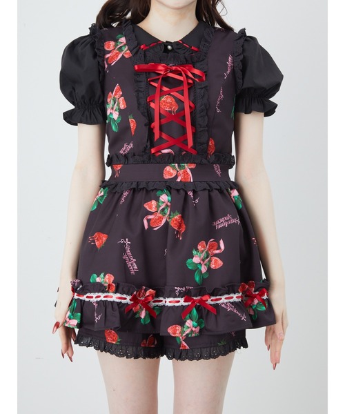 Ank Rouge（アンクルージュ）の「STRAWBERRY SYNDROME プリンセスSETUP（ワンピース・レディース・ピンク/ブラック/アイボリー・M）」の4枚目の写真