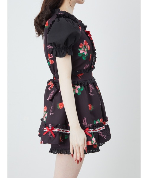 Ank Rouge（アンクルージュ）の「STRAWBERRY SYNDROME プリンセスSETUP（ワンピース・レディース・ピンク/ブラック/アイボリー・M）」の5枚目の写真