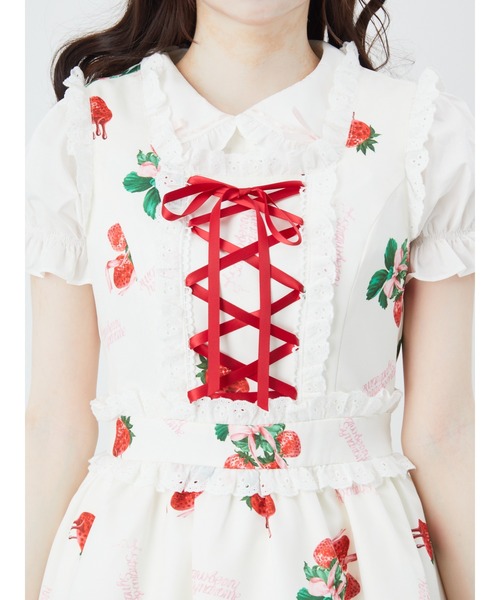 Ank Rouge（アンクルージュ）の「STRAWBERRY SYNDROME プリンセスSETUP（ワンピース・レディース・ピンク/ブラック/アイボリー・M）」の10枚目の写真