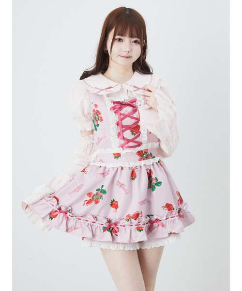 Ank Rouge（アンクルージュ）の「STRAWBERRY SYNDROME プリンセスSETUP（ワンピース・レディース・ピンク/ブラック/アイボリー・M）」の17枚目の写真