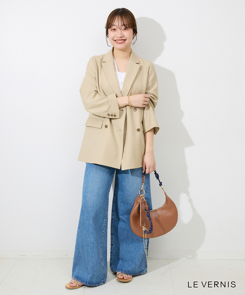 LE VERNIS(ル・ベルニ)の「LE VERNIS/ル ベルニ Paracord moon bag S 244-210510(ショルダーバッグ・レディース・ブラック/キャメル・FREE)」の19枚目の写真